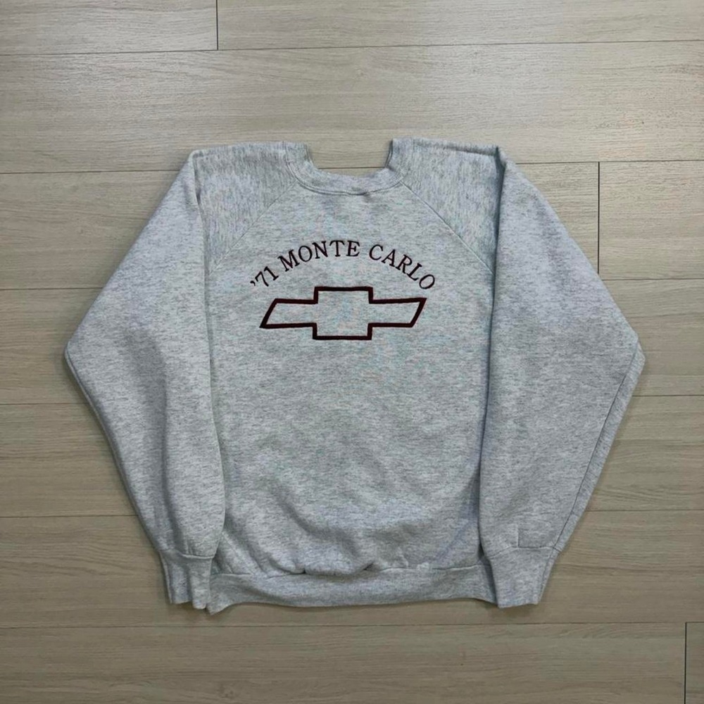 1993 Chevrolet Monte Carlo ISCA Grey Crewneck Sweatshirt Mens Size Large